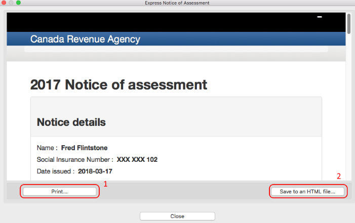 what is the express notice of assessment